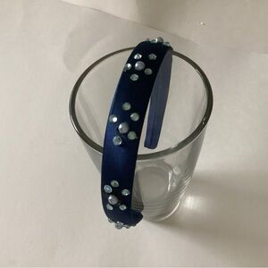 Elegant Blue Beaded Headband